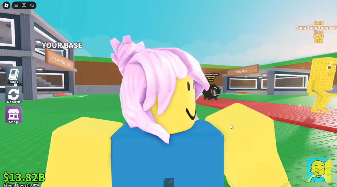 Steal A Brainrot에서 여러 층을 보여주는 광활한 전경.